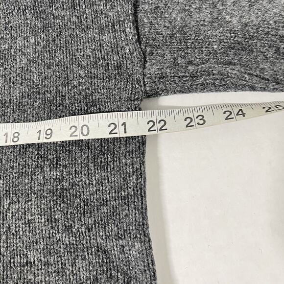 Madewell Sweater Small Charcoal Gray 100% Merino Wool Starry Cropped Boxy - Picture 11 of 13